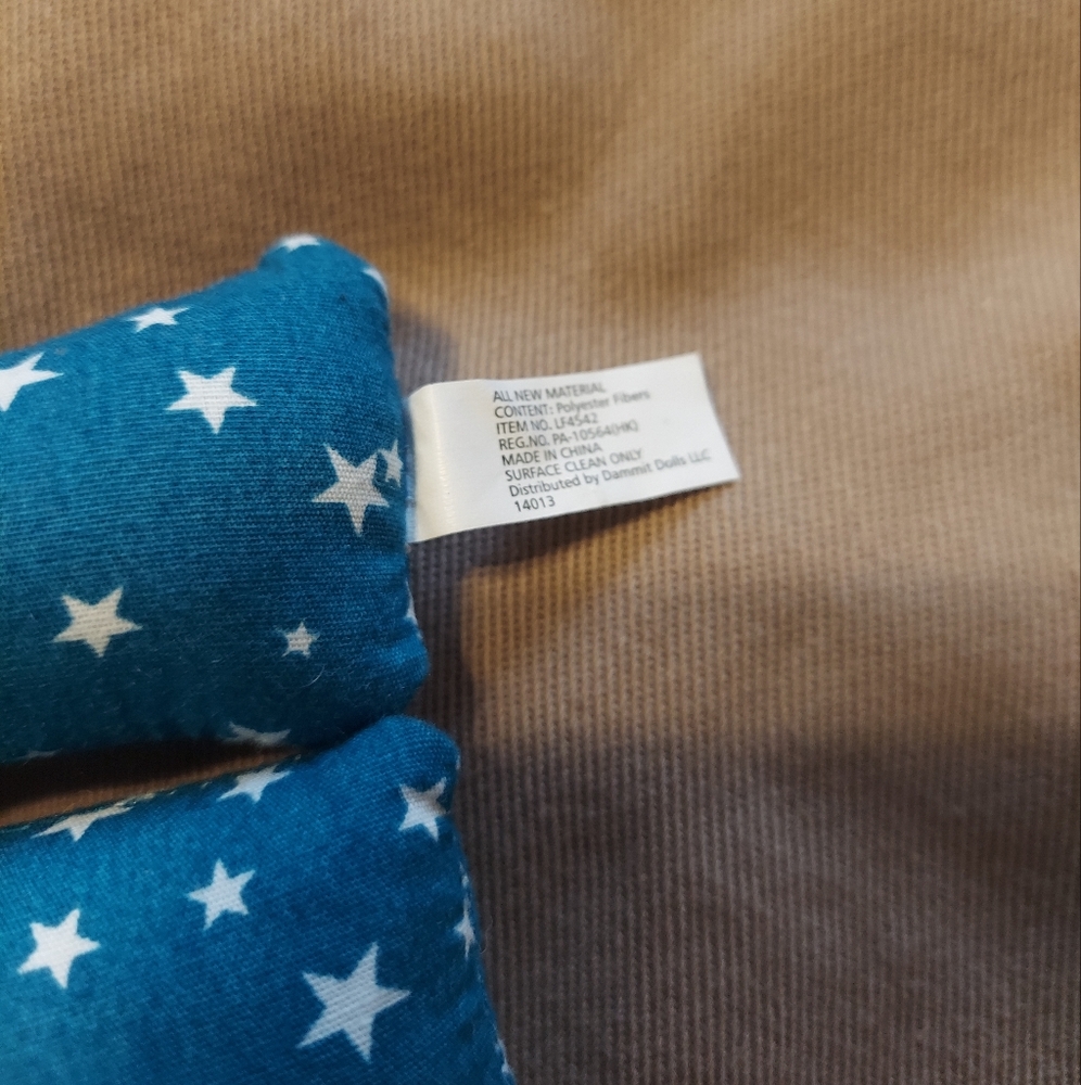 DAMMIT DOLL BLUE WITH STAR PATTERNS. - Picture 5 of 8